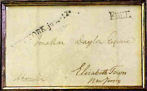 Free franked envelope signed "Alexander Hamilton."  - Stan Klos Collection