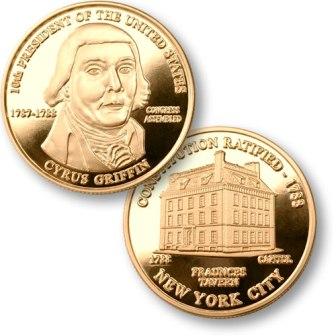 President Cyrus Griffin Proposed Presidential $1.00 Coin 