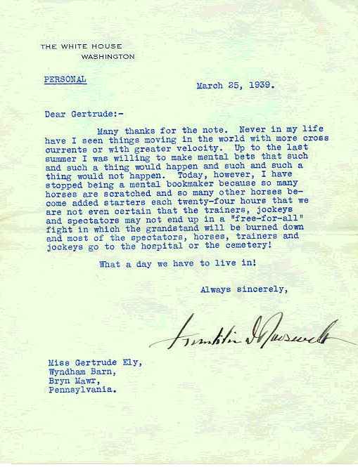 Franklin D. Roosevelt Letter - Exceptional Content - Virtualology.com